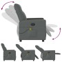 Sillón de masaje reclinable de tela gris oscuro de , Sillones - Ref: Foro24-4104833, Precio: 207,30 €, Descuento: %
