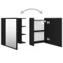 Black plywood bathroom mirror cabinet 62.5x20.5x64 cm by vidaXL, bathroom vanities - Ref: Foro24-803309, Price: 80,21 €, Disc...