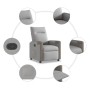 Sillón reclinable de tela gris nube de , Sillones - Ref: Foro24-4104838, Precio: 187,34 €, Descuento: %