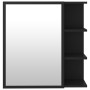 Armario de espejo de baño contrachapada negro 62,5x20,5x64 cm de vidaXL, Tocadores de baño - Ref: Foro24-803309, Precio: 81,7...