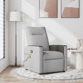 Sillón de masaje reclinable de tela gris nube de , Sillones - Ref: Foro24-4104831, Precio: 209,17 €, Descuento: %