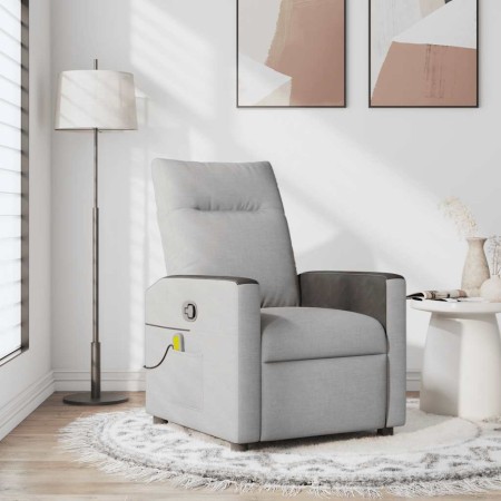 Sillón de masaje reclinable de tela gris nube de , Sillones - Ref: Foro24-4104831, Precio: 209,17 €, Descuento: %