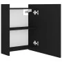 Black plywood bathroom mirror cabinet 62.5x20.5x64 cm by vidaXL, bathroom vanities - Ref: Foro24-803309, Price: 80,21 €, Disc...