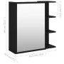 Black plywood bathroom mirror cabinet 62.5x20.5x64 cm by vidaXL, bathroom vanities - Ref: Foro24-803309, Price: 80,21 €, Disc...
