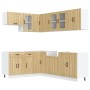 Mueble cocina Lucca roble sonoma 11 pzas madera contrachapada de , Armarios de cocina - Ref: Foro24-3314894, Precio: 717,13 €...
