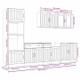 Mueble cocina Kalmar roble sonoma 7 pzas madera contrachapada de , Armarios de cocina - Ref: Foro24-3314744, Precio: 641,29 €...