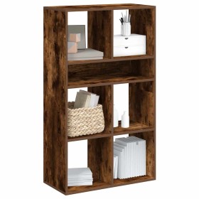 Estantería madera ingeniería color roble ahumado 66x31x112 cm de , Librerías y estanterías - Ref: Foro24-860305, Precio: 76,7...