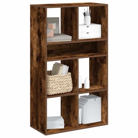 Estantería madera ingeniería color roble ahumado 66x31x112 cm de , Librerías y estanterías - Ref: Foro24-860305, Precio: 76,7...