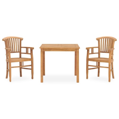 Juego de comedor de jardín 3 piezas madera maciza de teca de vidaXL, Conjuntos de jardín - Ref: Foro24-3060008, Precio: 432,4...