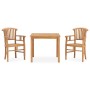 Juego de comedor de jardín 3 piezas madera maciza de teca de vidaXL, Conjuntos de jardín - Ref: Foro24-3060008, Precio: 432,4...