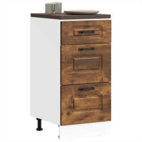 Mueble bajo de cocina Kalmar de madera ingeniería roble ahumado de , Armarios de cocina - Ref: Foro24-854245, Precio: 107,09 ...