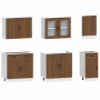 Mueble cocina Kalmar roble marrón 7 pzas madera contrachapada de , Armarios de cocina - Ref: Foro24-3314738, Precio: 632,21 €...