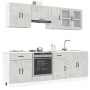 Mueble cocina Kalmar gris hormigón 8 pzas madera contrachapada de , Armarios de cocina - Ref: Foro24-3314835, Precio: 541,08 ...