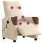 Sillón reclinable de masaje eléctrico tela color crema de , Sillones - Ref: Foro24-3324002, Precio: 236,13 €, Descuento: %