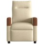 Sillón reclinable de masaje eléctrico tela color crema de , Sillones - Ref: Foro24-3324002, Precio: 236,13 €, Descuento: %