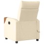 Sillón reclinable de masaje eléctrico tela color crema de , Sillones - Ref: Foro24-3324002, Precio: 236,13 €, Descuento: %