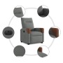 Sillón eléctrico reclinable elevable de tela gris oscuro de , Sillones - Ref: Foro24-3324023, Precio: 310,23 €, Descuento: %