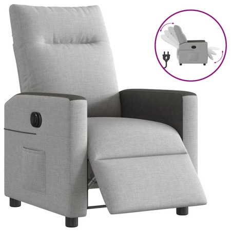 Sillón reclinable eléctrico de tela gris nube de , Sillones - Ref: Foro24-3324037, Precio: 234,18 €, Descuento: %