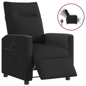 Sillón reclinable eléctrico de tela negro de , Sillones - Ref: Foro24-3324040, Precio: 233,77 €, Descuento: %