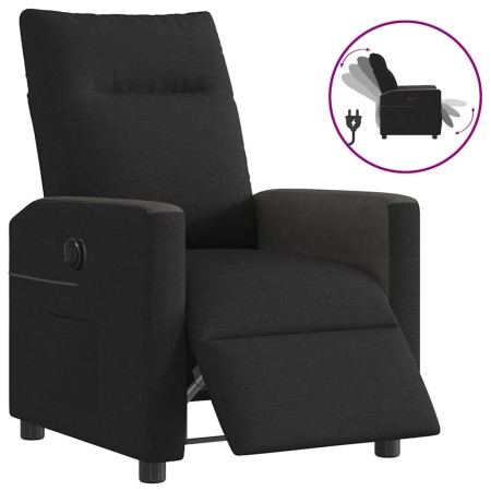 Sillón reclinable eléctrico de tela negro de , Sillones - Ref: Foro24-3324040, Precio: 233,77 €, Descuento: %