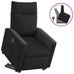 Sillón reclinable elevable tela negro de , Sillones - Ref: Foro24-3324054, Precio: 256,92 €, Descuento: %
