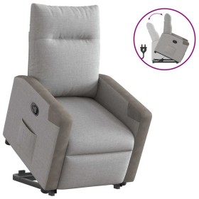 Sillón reclinable elevable de tela gris nube de , Sillones - Ref: Foro24-3324089, Precio: 251,33 €, Descuento: %