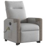 Sillón de masaje reclinable de pie de tela gris nube de , Sillones - Ref: Foro24-3324094, Precio: 270,08 €, Descuento: %