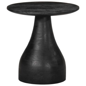 Mesa auxiliar madera maciza de mango negra Ø40x40 cm de , Mesas auxiliares - Ref: Foro24-4017533, Precio: 116,93 €, Descuento: %