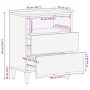 Mesita de noche madera maciza de mango 50x33x60 cm de , Mesitas de noche - Ref: Foro24-4018674, Precio: 67,37 €, Descuento: %
