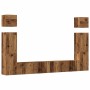 Conjunto de mueble de TV 6 piezas montado la pared madera vieja de , Muebles TV - Ref: Foro24-3329141, Precio: 267,08 €, Desc...