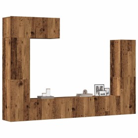 Conjunto de mueble de TV 5 piezas montado la pared madera vieja de , Muebles TV - Ref: Foro24-3329195, Precio: 236,94 €, Desc...