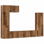 Conjunto de mueble de TV 5 piezas montado la pared madera vieja de , Muebles TV - Ref: Foro24-3329195, Precio: 236,94 €, Desc...