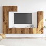 Conjunto de mueble de TV 5 piezas montado la pared madera vieja de , Muebles TV - Ref: Foro24-3329195, Precio: 236,94 €, Desc...