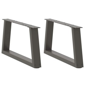 Patas para mesa comedor forma V 2 uds antracita 50x(30-31,3) cm de , Patas para mesas - Ref: Foro24-4012530, Precio: 57,83 €,...