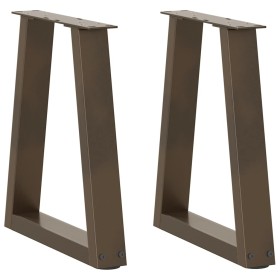 Patas para mesa de comedor forma de V 2 uds acero natural acero de , Patas para mesas - Ref: Foro24-4012547, Precio: 61,33 €,...