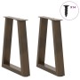 Patas para mesa de comedor forma de V 2 uds acero natural acero de , Patas para mesas - Ref: Foro24-4012547, Precio: 61,33 €,...