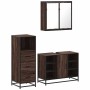 Set de muebles baño 3 pzas madera contrachapada roble marrón de , Muebles de baño - Ref: Foro24-3301034, Precio: 234,98 €, De...