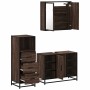 Set de muebles baño 3 pzas madera contrachapada roble marrón de , Muebles de baño - Ref: Foro24-3301034, Precio: 234,98 €, De...