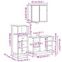 Set de muebles baño 3 pzas madera contrachapada roble marrón de , Muebles de baño - Ref: Foro24-3301034, Precio: 234,98 €, De...