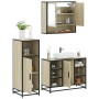 Set de muebles de baño 3 pzas madera contrachapada roble Sonoma de , Muebles de baño - Ref: Foro24-3301001, Precio: 212,14 €,...