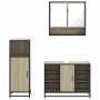 Set de muebles de baño 3 pzas madera contrachapada roble Sonoma de , Muebles de baño - Ref: Foro24-3301001, Precio: 212,14 €,...