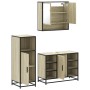 Set de muebles de baño 3 pzas madera contrachapada roble Sonoma de , Muebles de baño - Ref: Foro24-3301001, Precio: 212,14 €,...