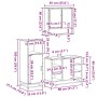 Set de muebles de baño 3 pzas madera contrachapada roble Sonoma de , Muebles de baño - Ref: Foro24-3301001, Precio: 212,14 €,...