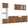 Mueble cocina Kalmar roble ahumado 7 pzas madera contrachapada de , Armarios de cocina - Ref: Foro24-3314746, Precio: 644,28 ...