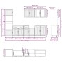 Mueble cocina Kalmar roble ahumado 7 pzas madera contrachapada de , Armarios de cocina - Ref: Foro24-3314746, Precio: 644,28 ...