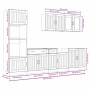 Mueble cocina Kalmar roble ahumado 7 pzas madera contrachapada de , Armarios de cocina - Ref: Foro24-3314746, Precio: 644,28 ...