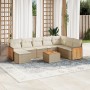 Set de sofás de jardín 9 pzas con cojines ratán sintético beige en Conjuntos de jardín | Comprar online en Foru.es