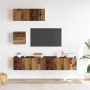 Conjunto de mueble de TV 4 piezas montado la pared madera vieja de , Muebles TV - Ref: Foro24-3329155, Precio: 153,26 €, Desc...