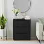 Aparador VISNES negro 60x40x73 cm madera de ingeniería de , Cajoneras - Ref: Foro24-4108285, Precio: 116,45 €, Descuento: %