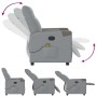 Sillón reclinable de masaje de tela gris claro de , Sillones - Ref: Foro24-4104844, Precio: 205,55 €, Descuento: %